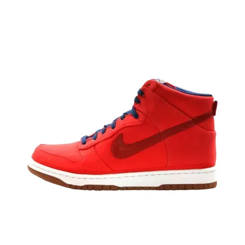 Nike Dunk High Slip Resistant Abrasion Resistant High Top Баскетбольные кроссовки Унисекс Красный синий