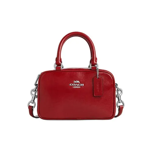 COACH SATCHEL Сумка через плечо из коровьей кожи маленькая сумка женская красная
