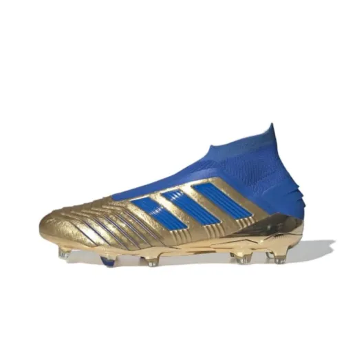 Adidas Predator 19+ Футбольные бутсы MID Топ Металл Золотой/Футбол Синий/Облачный белый Мужской