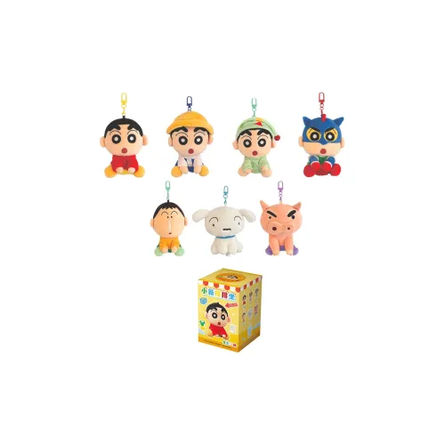 Crooked Melon Production X Crayon Shinchan Plush Pendant Collection Слепые коробки Один Mystery Коробка Целая коробка 6 шт