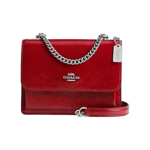 COACH Klare Коровья кожа Сумка через плечо Мини Женская Красная