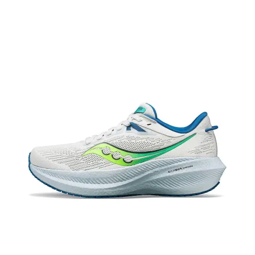 Saucony Triumph Victory 21 Low Топ Беговые кроссовки Женские Серебряные Зеленые