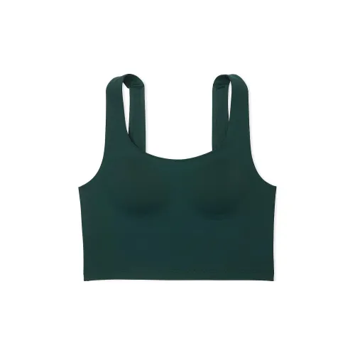 Victoria's Secret Розовый Relay Longline Спортивный Бюстгальтер Deep Forest Бюстгальтер Женский Темный Лес