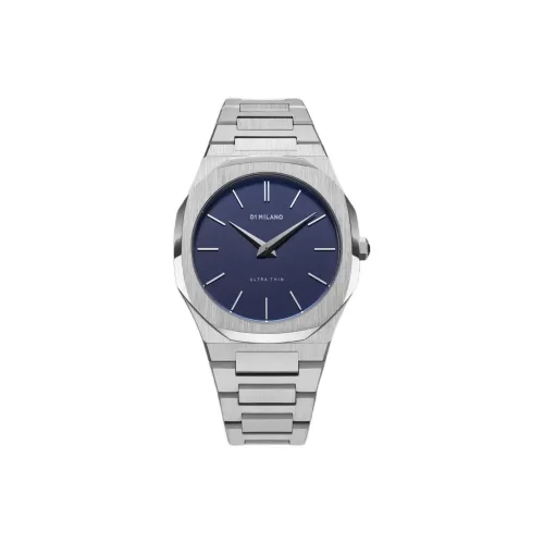 D1 MILANO Watch Кварцевый механизм Нержавеющая сталь Ремешок 38 мм Синий циферблат Унисекс