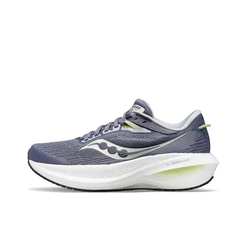 Saucony Triumph Victory 21 Амортизация и Дышащий Низкий Топ Спринт Бег на длинные дистанции Обувь Женская Фиолетово-Серый