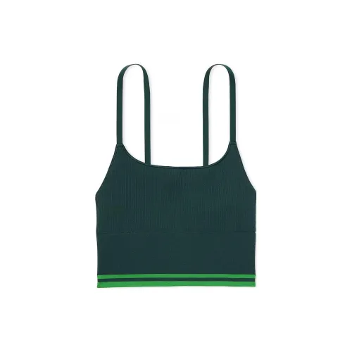 Victoria's Secret Розовый Бесшовный Longline Спортивный Бюстгальтер Deep Forest Бюстгальтер Женский Темный Лес