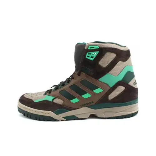 Adidas Artillery Slip-resistant Abrasion-resistant High Top Hiking Shoes Men's Brown Green Adidas Artillery Противоскользящие Устойчивые к истиранию Высокие Кроссовки для активного отдыха Мужские Коричневый Зеленый