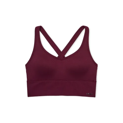 Victoria's Secret Розовый Бесшовный Воздух Средняя поддержка Спортивный бюстгальтер Дикий Розовый бюстгальтер Женские Дикий Розовый