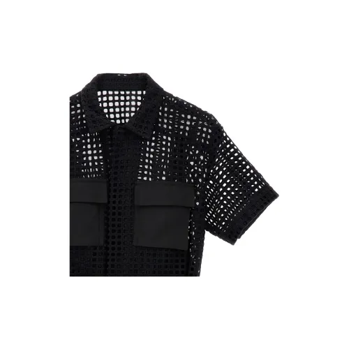 sacai Black Женские Короткие Платья с Рукавами