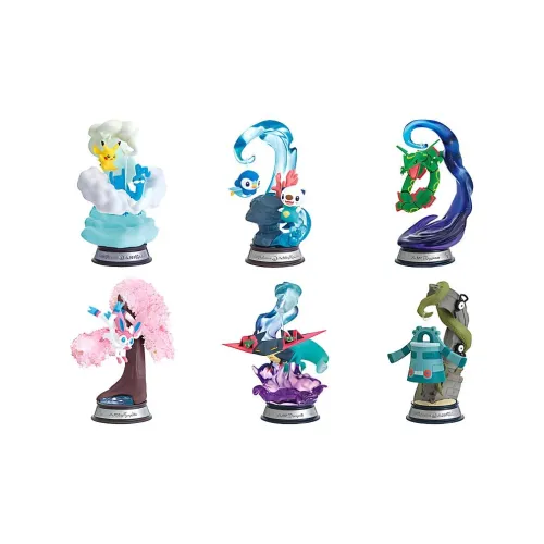 RE MENT Покемон Swinging Teeter Lucky Draw Целая коробка 6 шт