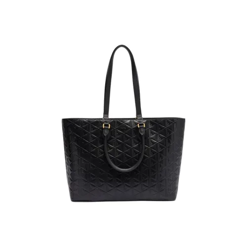 LACOSTE Коровья кожа Тоут Сумка Сумка для покупок Сумка Женская Черная