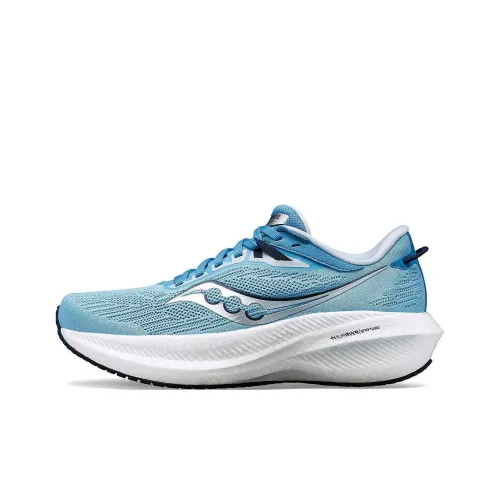 Saucony Triumph Victory 21 Нескользящий Легкий Низкий Топ Беговые кроссовки Женские Синие