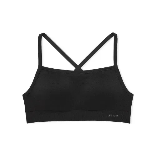 Victoria's Secret Розовый Бесшовный Воздух Свет Support Sports Бюстгальтер Чисто черный Бюстгальтер Женские Чисто черный