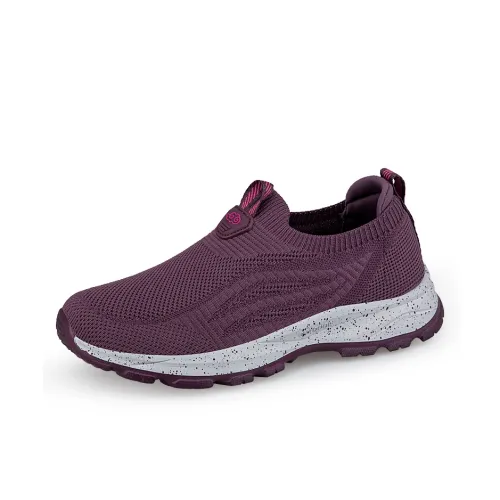 RONGSHI Амортизация Низкий Топ Пожилой Обувь Женская Баклажан Красный