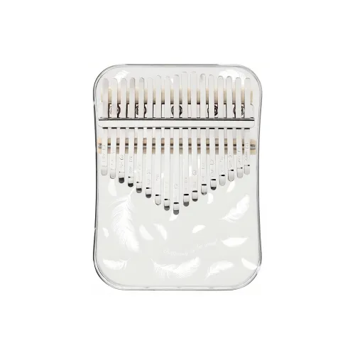 Hluru Белое перо Одуванчик Узор 17 Notes 21 Notes Полностью прозрачный Внешний вид Акрил Материал Калимбы