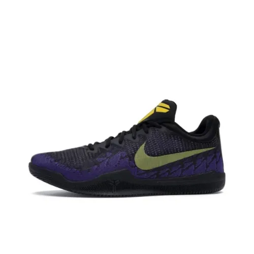 Nike Mamba Rage Slip-resistant Abrasion-resistant Low-top Баскетбольные кроссовки Мужские Черные