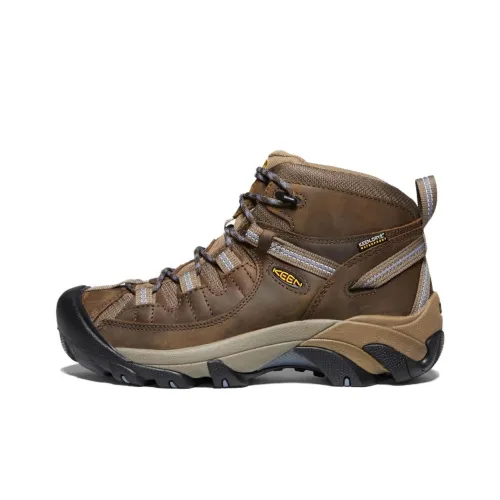 KEEN Targhee 2 Slip-Resistant Abrasion-Resistant Waterproof And Breathable MID Top Mountaineering Shoes Women's Tan