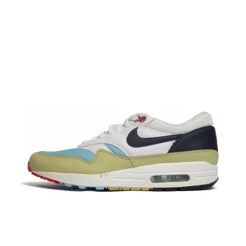 Nike Air Max 1 Low Топ Повседневная обувь Мужская Белая