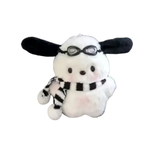 Click Милый Adorable Пилотный Стекло White Dog Plush Toy Украшение Куклы Плюшевый Подвеска 8 см Высокий