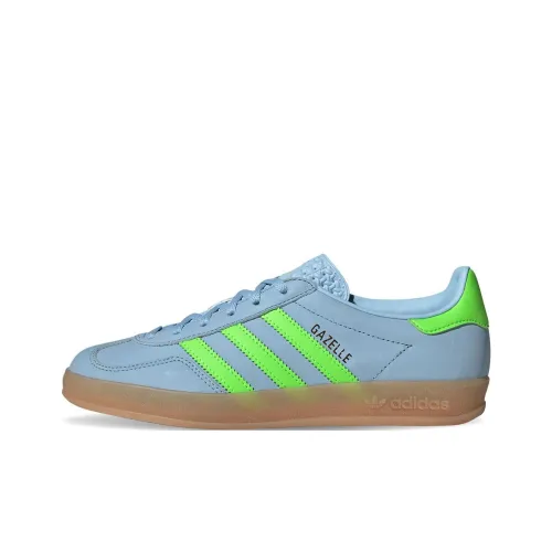 Adidas Originals GAZELLE INDOOR Low Топ Скейтборд Кроссовки Женские Синие Зеленые
