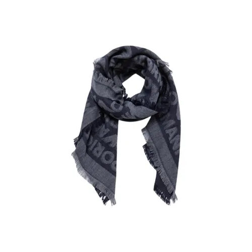 EMPORIO ARMANI Вискоза Вязаные Шарфы Мужской Синий