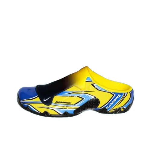 Supreme x Nike Clogposite Износостойкие домашние тапочки унисекс желтый черный синий