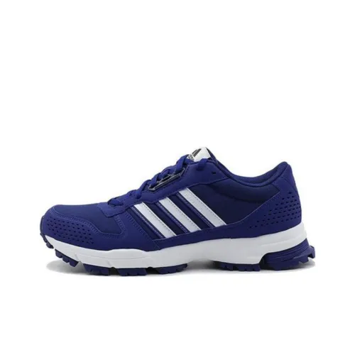 Adidas Marathon 10 Противоскользящие Устойчивые к истиранию Низкие Беговые кроссовки Мужские Фиолетовые