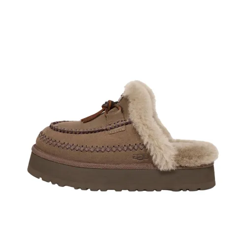 UGG Домашние тапочки устойчивые к истиранию женские цвет умбра