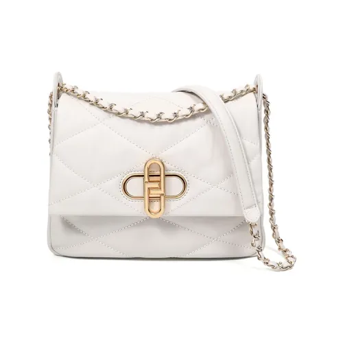 DILAKS Сумка через плечо из коровьей кожи унисекс молочно-белый цвет