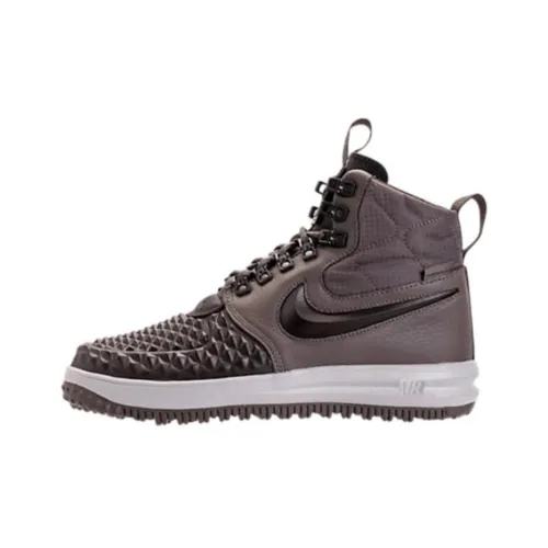 Nike Lunar Force 1 Slip-Resistant Abrasion-Resistant High Top Skateboarding Men's Gray