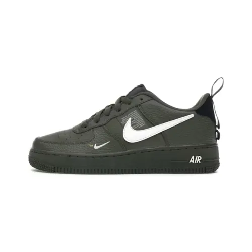 Nike Air Force 1 Slip Resistant Abrasion Resistant Низкий Топ Детские Скейтбординги Зеленый Подростки
