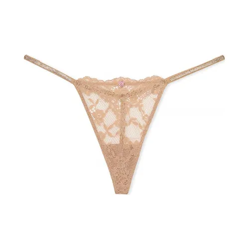Victoria'S Secret VICTORIA'S Secret Dream Angels TWINKLE Strap Lace V STRING Panty P String Women's 1 Pack Praline