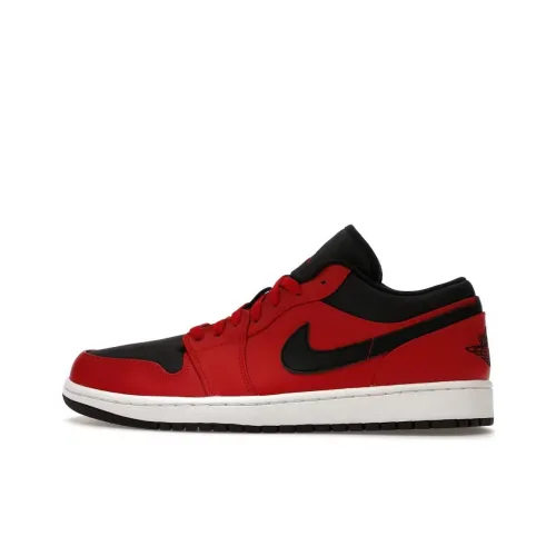 Jordan Air Jordan 1 Slip-resistant Abrasion-resistant Low-top Скейтбординг Кроссовки Мужские Red