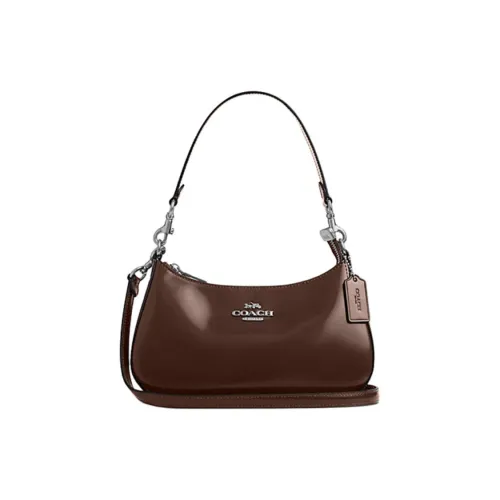 COACH Teri Коровья кожа Сумка через плечо Сумка на плечо Средняя Женская Кленовый
