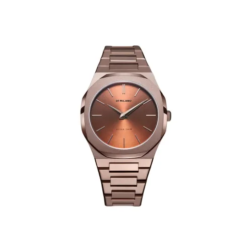 D1 MILANO Watch Кварцевый механизм Нержавеющая сталь Ремешок 40 мм Коричневый циферблат Унисекс