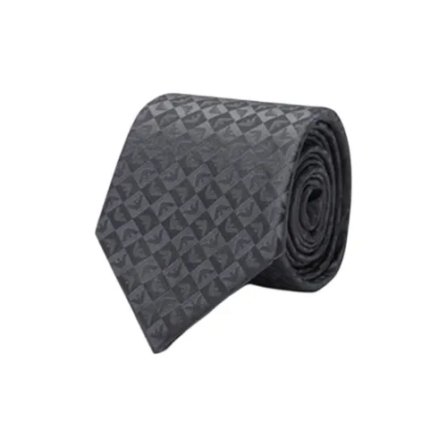 EMPORIO ARMANI Шелковые галстуки из тутового шелка мужские серые