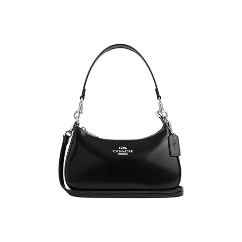 COACH Teri Коровья кожа Сумка через плечо Сумка на плечо Средняя Женская Черная