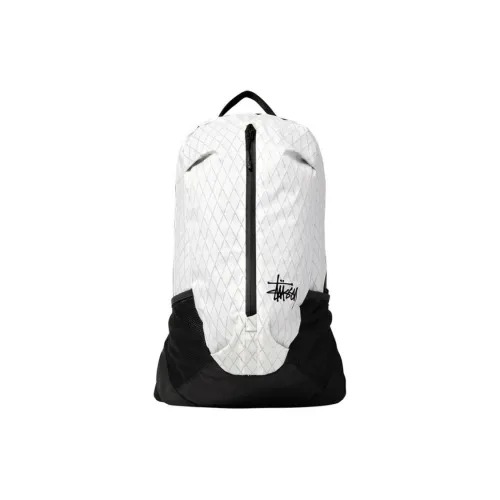 Stussy Nylon Backpack Regular Unisex Black White Stussy Нейлон Рюкзак Стандартный Унисекс Черный Белый