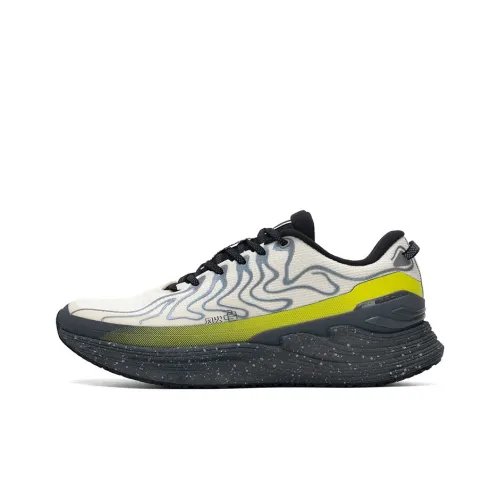 XTEP Slip-resistant Abrasion-resistant Low Top Casual Running Shoes Men's Beige Green XTEP Противоскользящие Износостойкие Низкие Топ Повседневные Беговые Кроссовки Мужские Бежево-зеленые