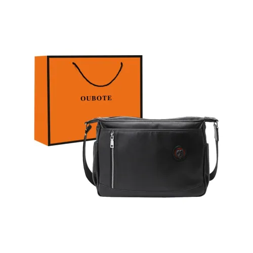OUBOTE Сумка через плечо из коровьей кожи стандартная женская черная