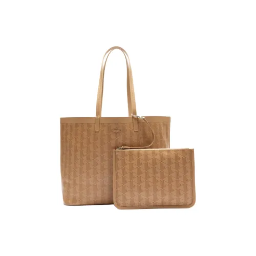 Сумка Tote из хлопка с логотипом LACOSTE сумка для покупок сумка через плечо сумка для женщин бежевый цвет