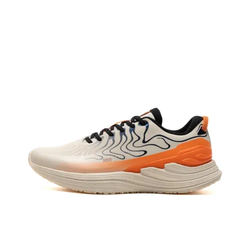 XTEP Slip-resistant Abrasion-resistant Breathable Low-Top Casual Running Shoes Men's Beige Orange XTEP Противоскользящий Устойчивый к истиранию Дышащий Низкий Топ Повседневные Беговые Кроссовки Мужские Бежевый Оранжевый