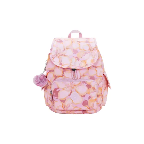 Kipling Переработанный полиэстер Рюкзак Маленький Женский Цветочный Розовый
