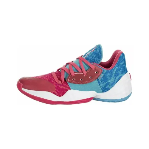Adidas Harden Vol. 4 Slip-Resistant Abrasion-Resistant Low Top Детские Баскетбольные Кроссовки Синий Розовый Подростки