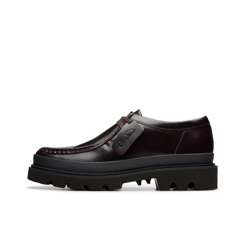 Clarks Повседневные кожаные туфли с низким верхом, темно-красный, 261782427, мужской