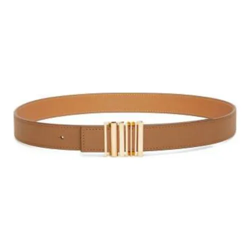 LOEWE Телячья кожа Кожаные ремни Женские Oak Gold 2,8 см