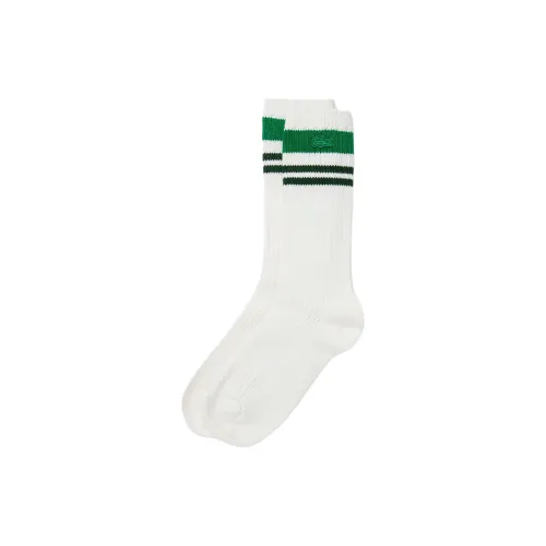 LACOSTE Коллаборация 2024 Осенняя Серия 1 Упаковка Белые Мужские Носки MID до икры