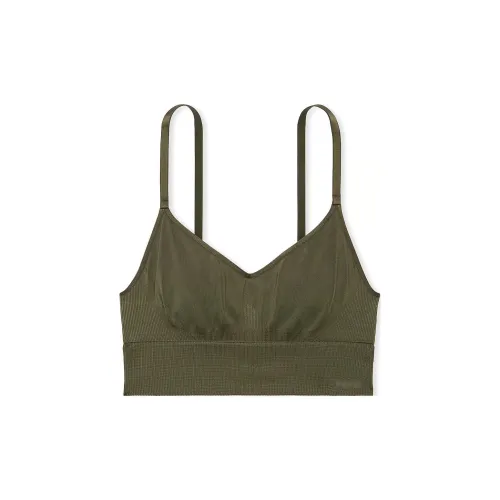 Victoria's Secret Розовый Бесшовный Longline Спортивный Бюстгальтер Повседневный Новый Оливковый Бюстгальтер Женские Оливковый