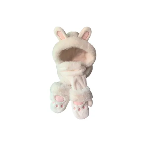 Cranta Komeia Полиэстер Шапки Кепки Шарф Перчатки Набор Женские