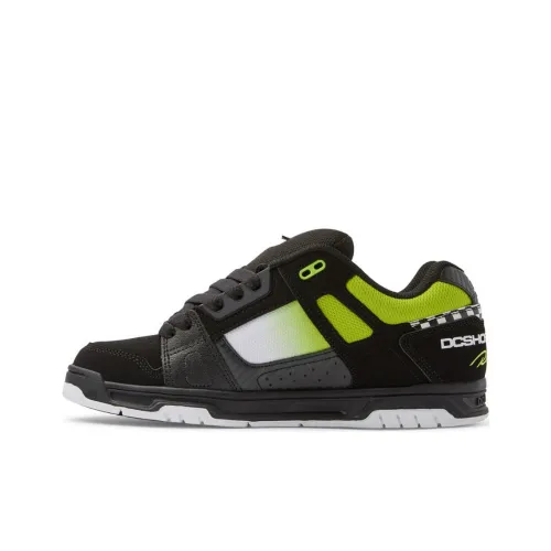 DC Shoes Slip-resistant Shock Absorbers Низкие Кроссовки для скейтбординга Мужские Черные Зеленые